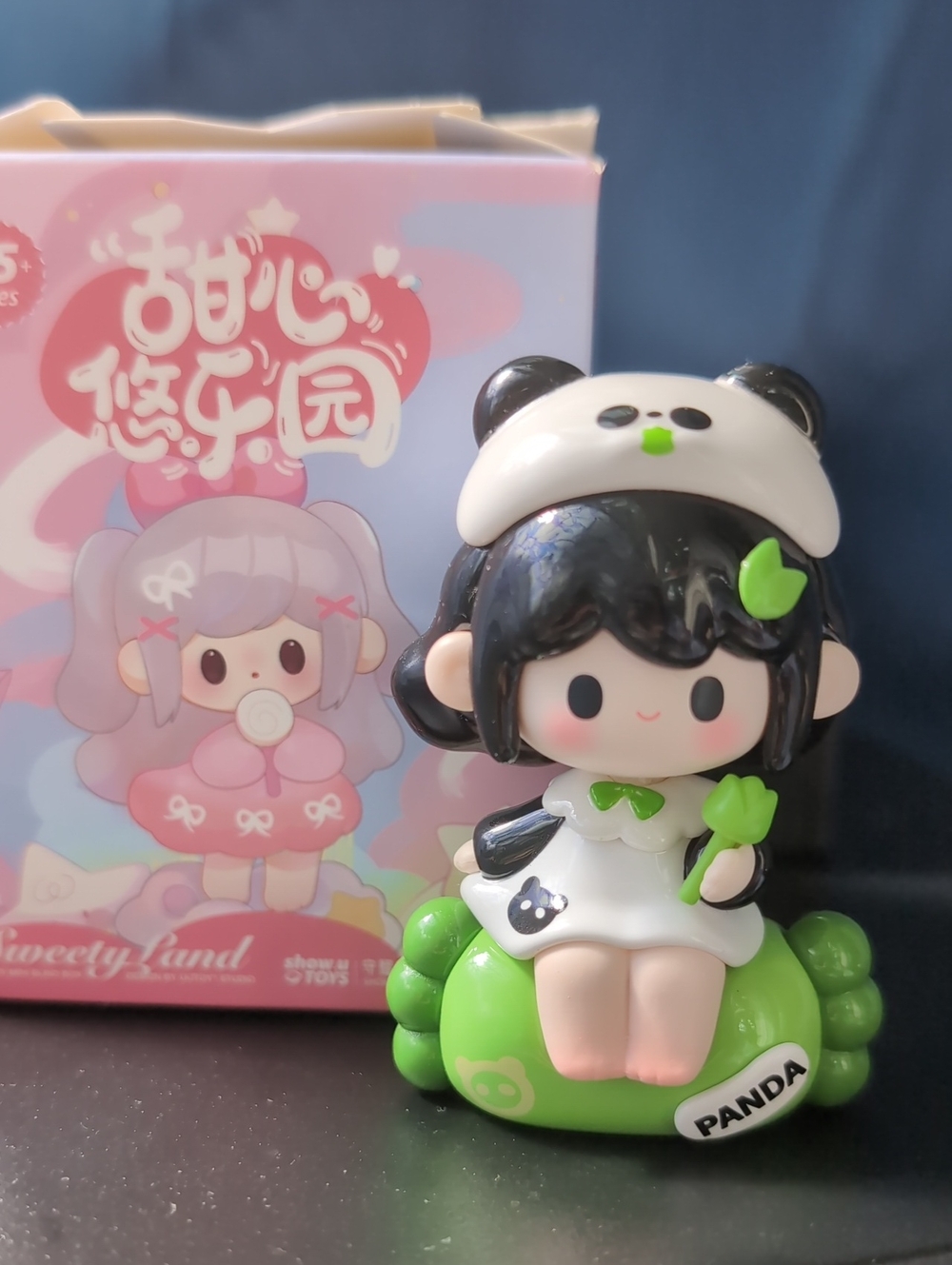✨ Buy 2 Get 1 FREE✨UU Toy Sweety Land Designer Toy- "Green Panda 🐼"